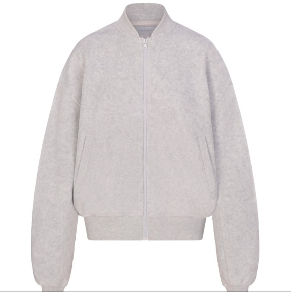 Skims Fleece Bomber Jacket - Picture 1 of 6